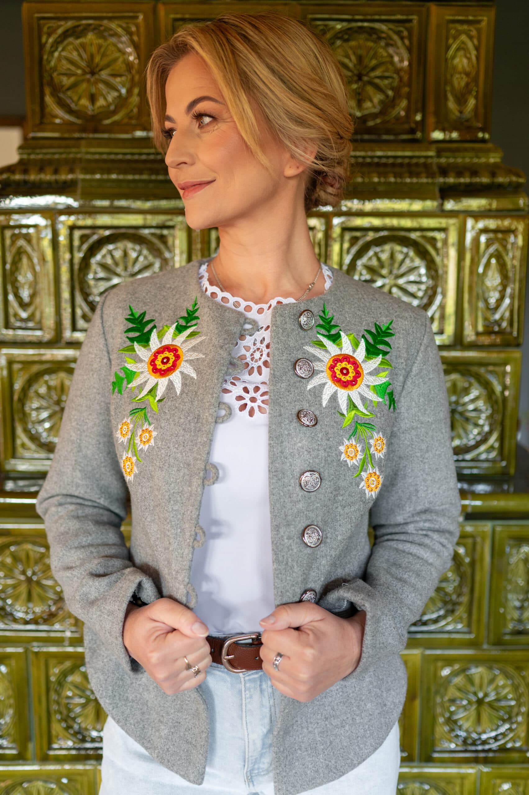 Żakiet motyw dziewiećsił