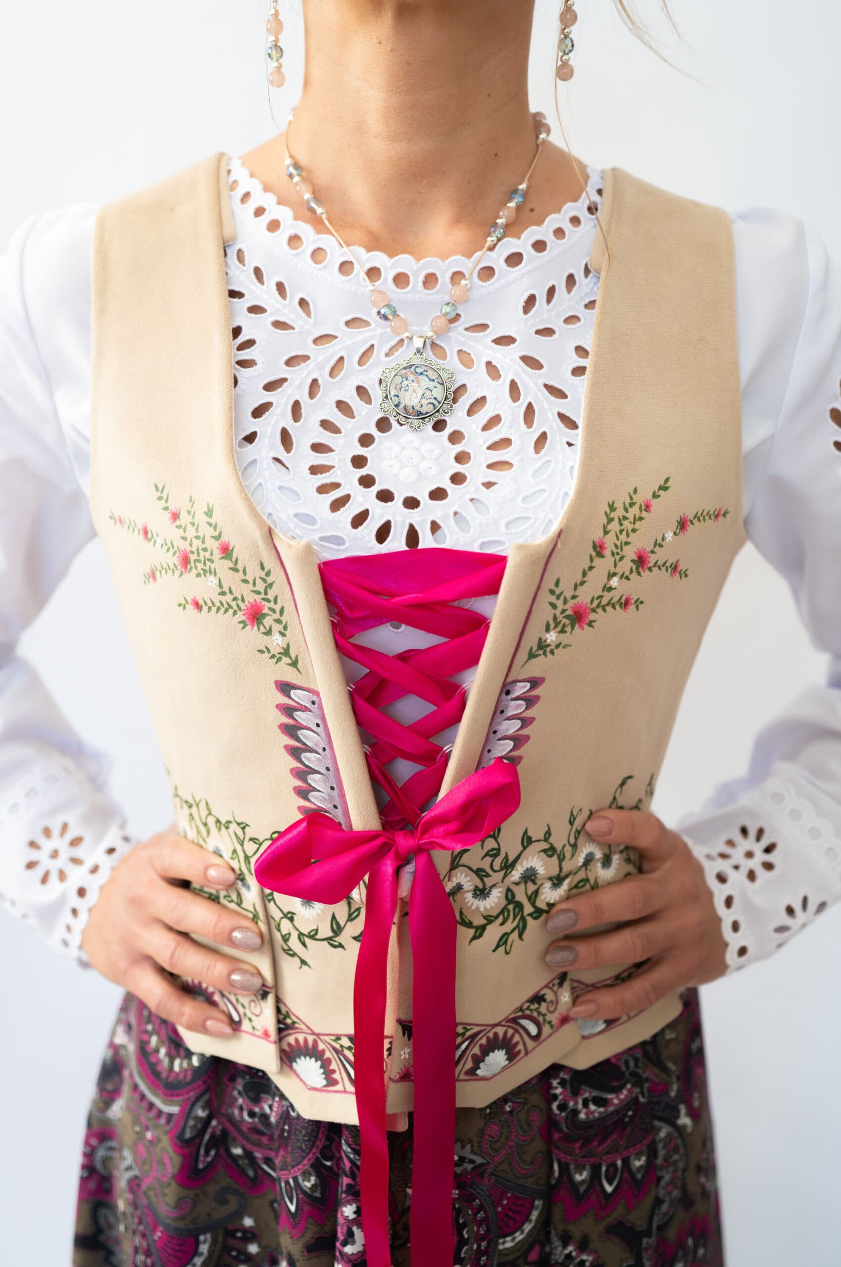 Gorset malowany wzór orientalny